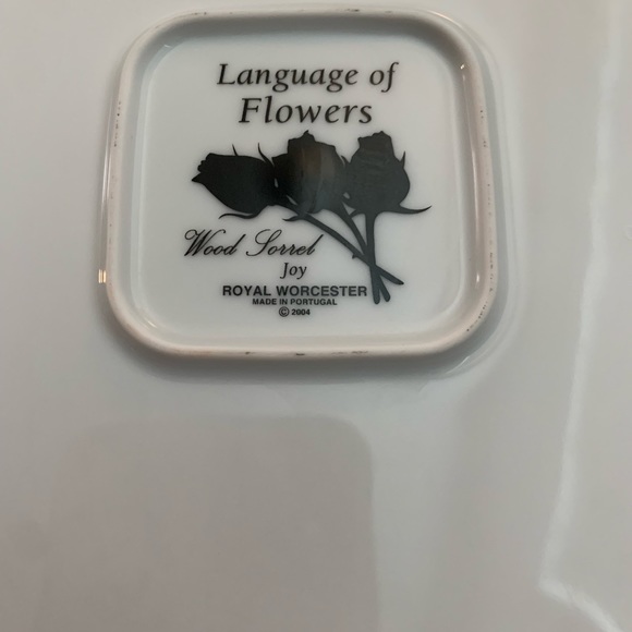 Royal Worcester “Language of Flowers” Wood Sorrel Plate - Picture 5 of 5
